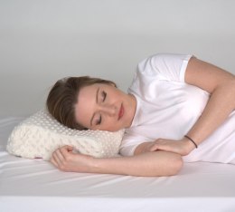 Poduszka ortopedyczna, ergonomiczna, profilowana z pianki memo zdrowotna do spania 30x50 cm - Deco Kremowa