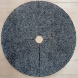Krążek filcowy podkładka, mata, dysk antychwastowy 50 cm szary - do ściółkowania roślin, drzewek, drzew