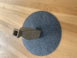 Podkładka filcowa na stół Koło fi 38cm - szara, dekoracyjna, odporna na ciepło, Bertoni