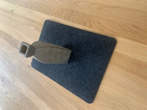 Podkładka filcowa na stół Prostokąt 42x29 cm - antracytowa, dekoracyjna, odporna na ciepło, Bertoni