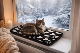 Poduszka dla kota na parapet 55x25 cm, Myszki - wodoodporna, wygodna i stabilna z 2 samoprzylepnymi paskami