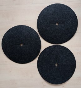 Zestaw krążków przeciwchwastowych 3 szt. ściółkowanie grafit fi 26 cm