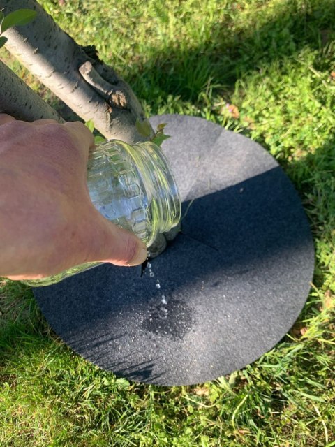 Zestaw krążków przeciwchwastowych 3 szt. ściółkowanie szary fi 33 cm