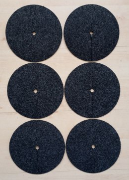 Zestaw krążków przeciwchwastowych 6 szt. ściółkowanie grafit fi 17 cm