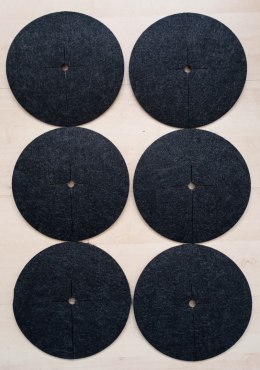 Zestaw krążków przeciwchwastowych 6 szt. ściółkowanie grafit fi 21 cm