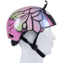 KASK ROWEROWY DZIECIĘCY REGULOWANY NO FEAR R. (48-52CM) MOTYL RÓŻOWY