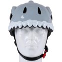 KASK ROWEROWY DZIECIĘCY REGULOWANY NO FEAR R. (48-52CM) REKIN SZARY