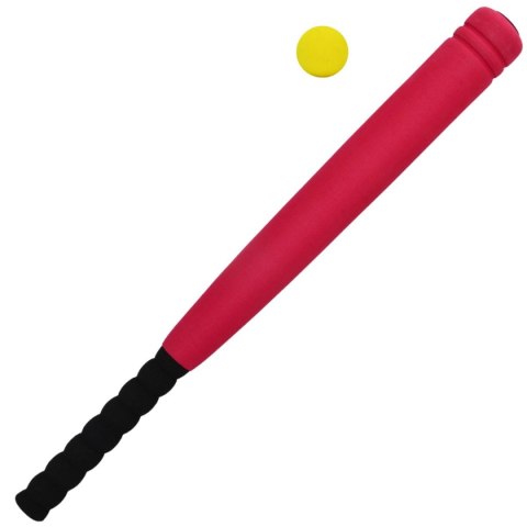 KIJ DO BASEBALLA JUNIOR 54CM Z PIŁKĄ SOFT CZERWONY