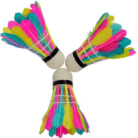 LOTKA BADMINTON Z PIÓR ENERO 3SZT KOLOR