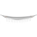 HAMAK OGRODOWY 2 OSOBOWY 200X150CM Z DRĄŻKIEM I Z FRĘDZLAMI MIAMI SZARY 1041476