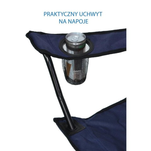 KRZESŁO TURYSTYCZNE SKŁADANE 50X50X80CM GRANATOWE