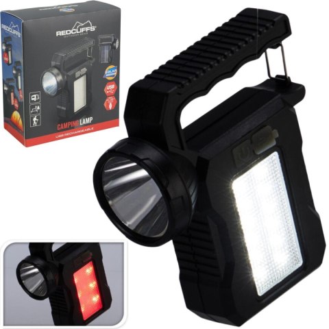 LATARKA LAMPA CAMPINGOWA ŁADOWANIE USB SOLAR IP 44 REDCLIFFS