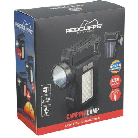 LATARKA LAMPA CAMPINGOWA ŁADOWANIE USB SOLAR IP 44 REDCLIFFS