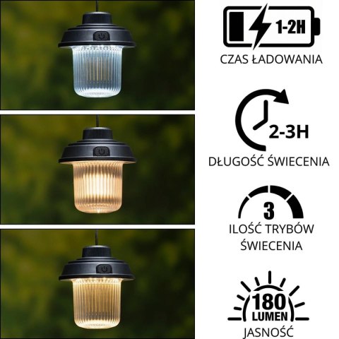LATARKA TURYSTYCZNA USB LED 800mAh 180LM GRUNDIG