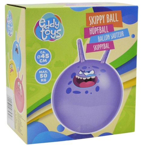 PIŁKA DO SKAKANIA Z ROGAMI 45CM FIOLETOWA