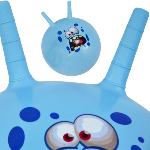 PIŁKA DO SKAKANIA Z ROGAMI 45CM NIEBIESKA