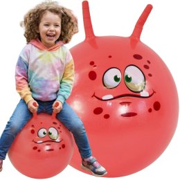 PIŁKA DO SKAKANIA Z ROGAMI 45CM RÓŻOWA