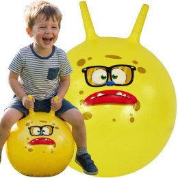 PIŁKA DO SKAKANIA Z ROGAMI 45CM ŻÓŁTA