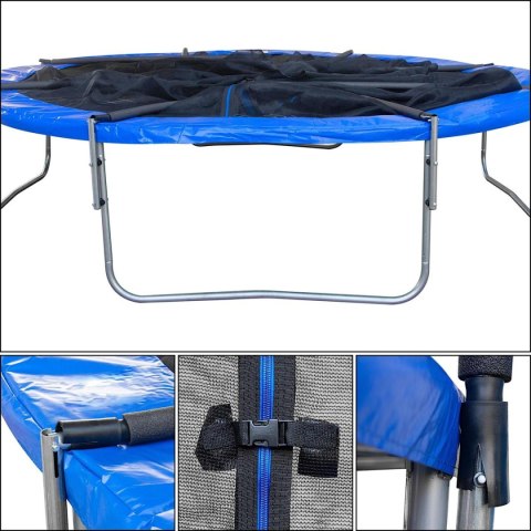 TRAMPOLINA BATUTA OGRODOWA SKŁADANA Z SIATKĄ WEWNĘTRZNĄ 12FT 366CM ENERO