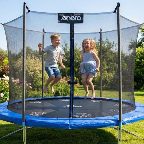 TRAMPOLINA BATUTA OGRODOWA SKŁADANA Z SIATKĄ WEWNĘTRZNĄ 8FT 244CM ENERO
