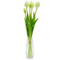BUKIET 5 TULIPANÓW BIAŁYCH 39CM JAK ŻYWYCH DEKORACJA WIOSENNA
