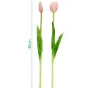 BUKIET 5 TULIPANÓW JASNO RÓŻOWYCH 39CM JAK ŻYWYCH DEKORACJA WIOSENNA