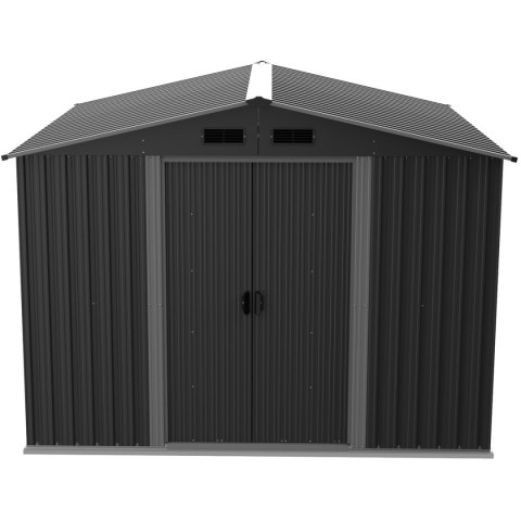 DOMEK OGRODOWY NARZĘDZIOWY METALOWY 257X257X202CM