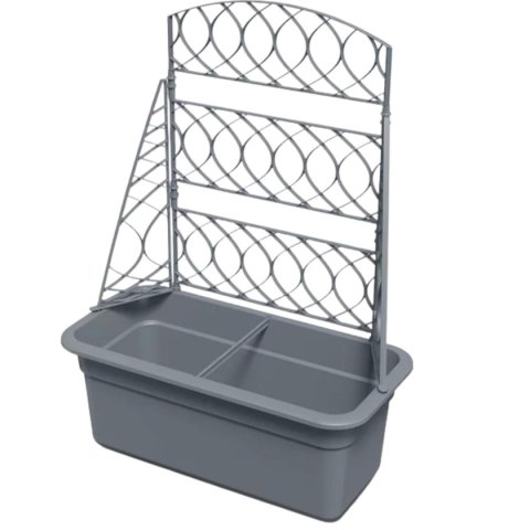 DONICZKA Z PERGOLĄ BLOMA 60CM SZARY KAMIEŃ