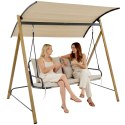 HUŚTAWKA OGRODOWO BALKONOWA 2-OSOBOWA PIASKOWA