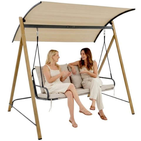 HUŚTAWKA OGRODOWO BALKONOWA 2-OSOBOWA PIASKOWA