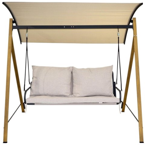 HUŚTAWKA OGRODOWO BALKONOWA 2-OSOBOWA PIASKOWA