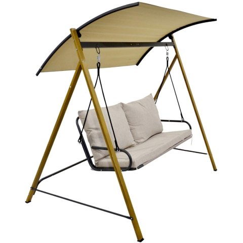 HUŚTAWKA OGRODOWO BALKONOWA 2-OSOBOWA PIASKOWA