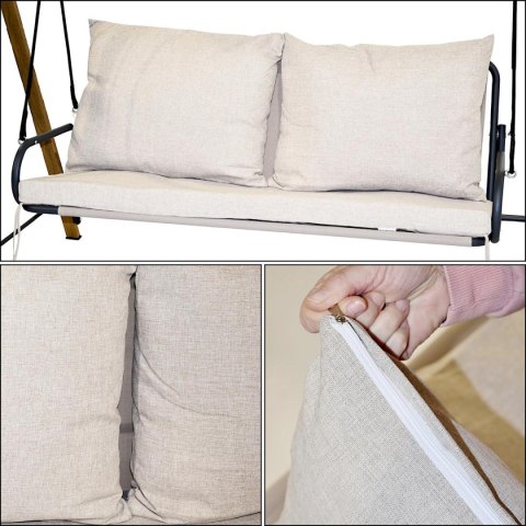 HUŚTAWKA OGRODOWO BALKONOWA 2-OSOBOWA PIASKOWA