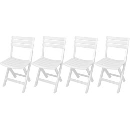 ZESTAW 4 KRZESEŁ CATERINGOWYCH SKŁADANYCH PLASTIKOWYCH BIAŁYCH KOMODO