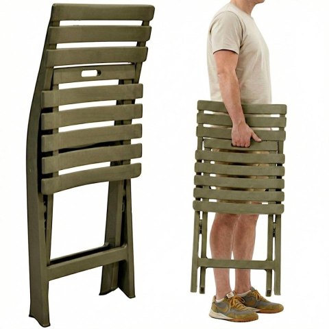 ZESTAW 4 KRZESEŁ CATERINGOWYCH SKŁADANYCH PLASTIKOWYCH ZIELONYCH KOMODO