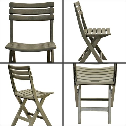 ZESTAW 4 KRZESEŁ CATERINGOWYCH SKŁADANYCH PLASTIKOWYCH ZIELONYCH KOMODO