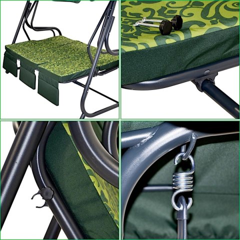 HUŚTAWKA OGRODOWA 3-OSOBOWA LENA Z MOSKITIERĄ