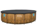 Bestway Basen stelażowy drewno 488x122 11w1 56725