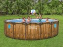 Bestway Basen stelażowy drewno 488x122 11w1 56725