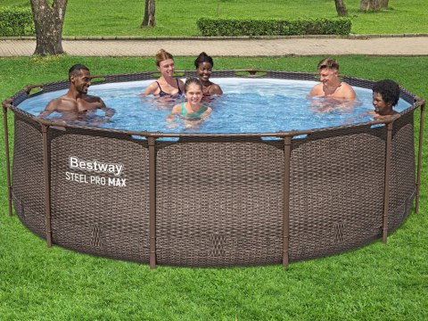 Bestway basen Stelażowy 366x100cm 9w1 rattan 56709