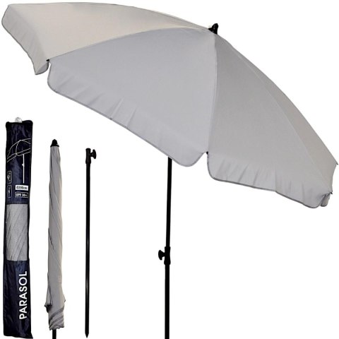 PARASOL OGRODOWY 185CM POPIELATY