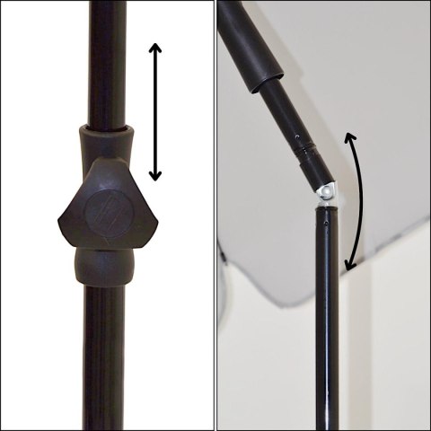 PARASOL OGRODOWY 185CM POPIELATY