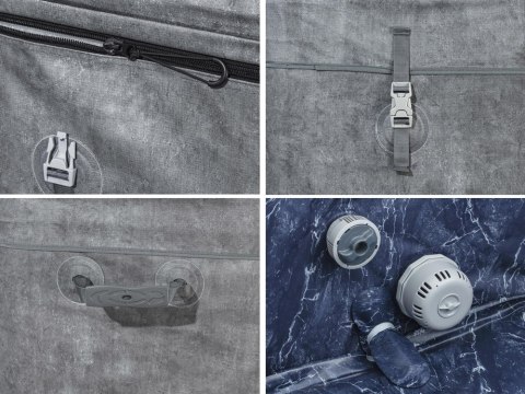 Bestway Lay-Z-Spa Carrara AirJet 6 hydromasaż 4-6os WiFi aplikacja 6001V