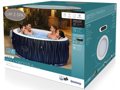 Bestway jacuzzi Lay-Z-Spa HOLLYWOOD 4-6os 196 cm LED 60059