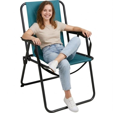 KRZESŁO TURYSTYCZNE Z PODŁOKIETNIKAMI SKŁADANE MORSKI REDCLIFFS