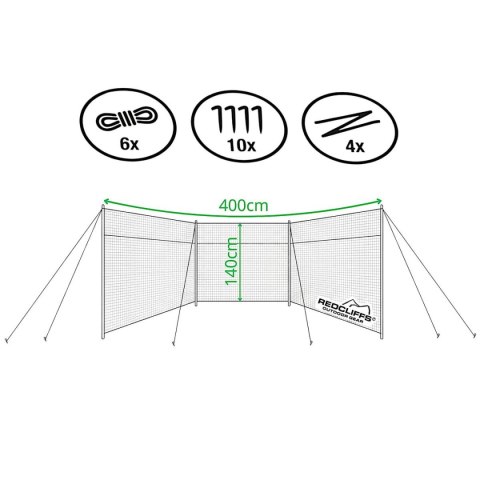 PARAWAN PLAŻOWY 4x1,4M W POKROWCU NIEBIESKI REDCLIFFS