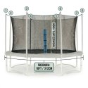 Siatka ochronna do trampoliny wewnętrzna 10ft/312cm 180 cm wysokość na 8 słupków