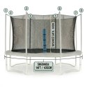 Siatka ochronna do trampoliny wewnętrzna 14ft/435cm 180 cm wysokość na 8 słupków