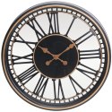 ZEGAR ŚCIENNY AŻUROWY CYFRY RZYMSKIE 48,5CM CZARNO ZŁOTY
