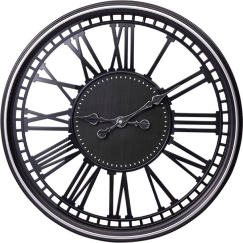 ZEGAR ŚCIENNY AŻUROWY CYFRY RZYMSKIE 48,5CM CZARNY